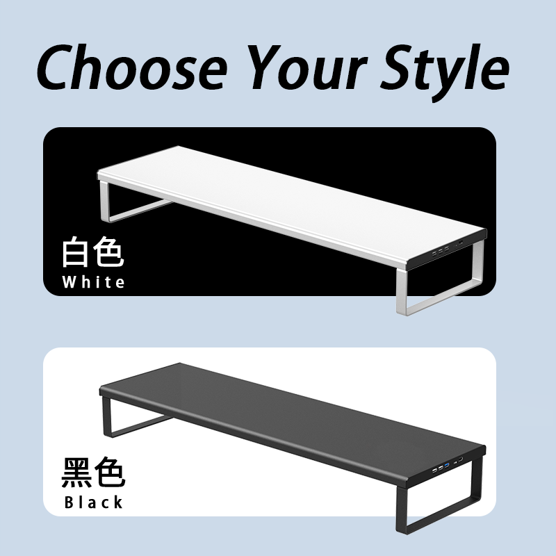 Premium Extral Large Metal Monitor Stand-Multifunctional Desktop Organizer