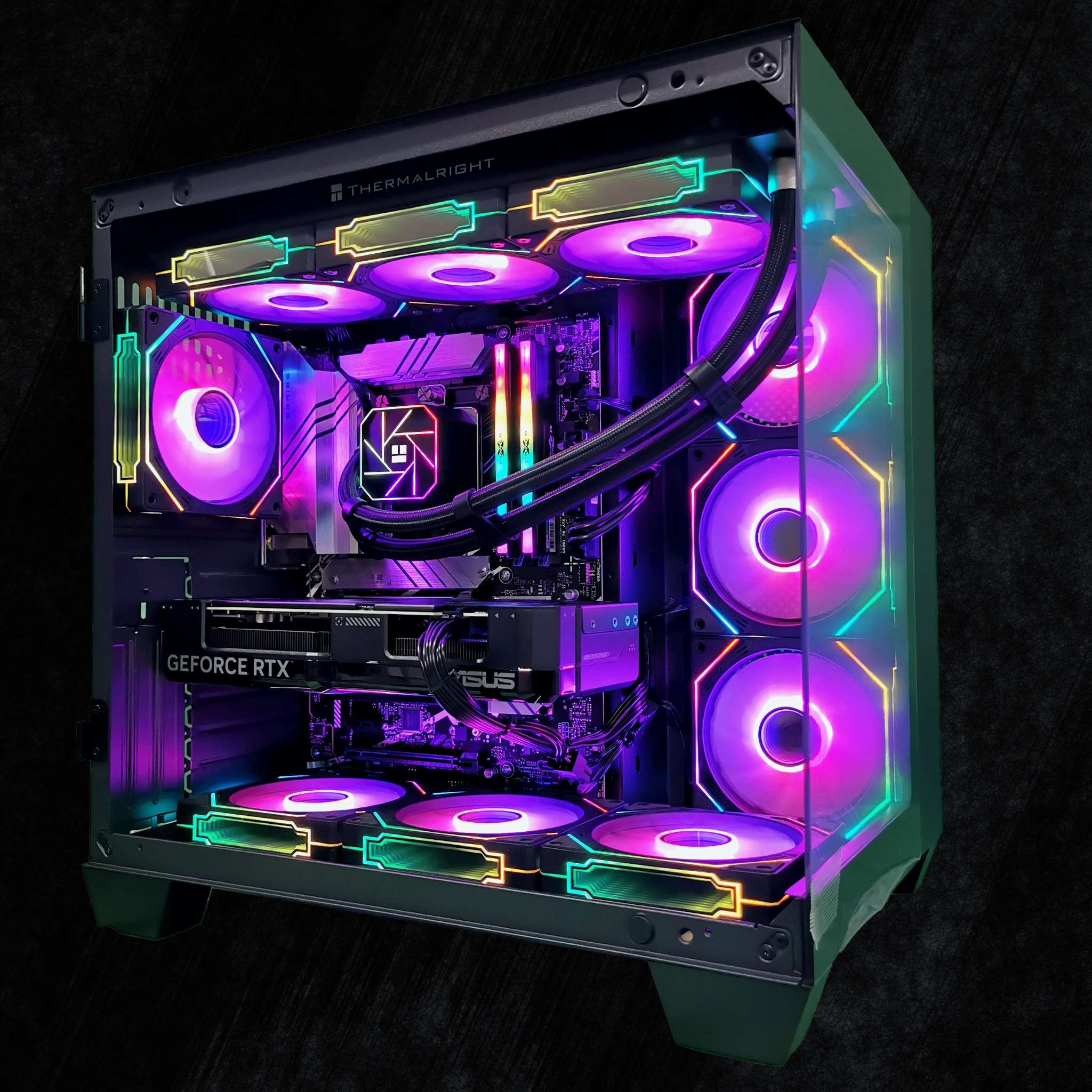 AMD Ryzen 7 9800X3D 8-Core, 32/64GB DDR5-6000 RAM, RTX5090, WiFi & Bluetooth, Win11 Pro, Black, Gaming PC