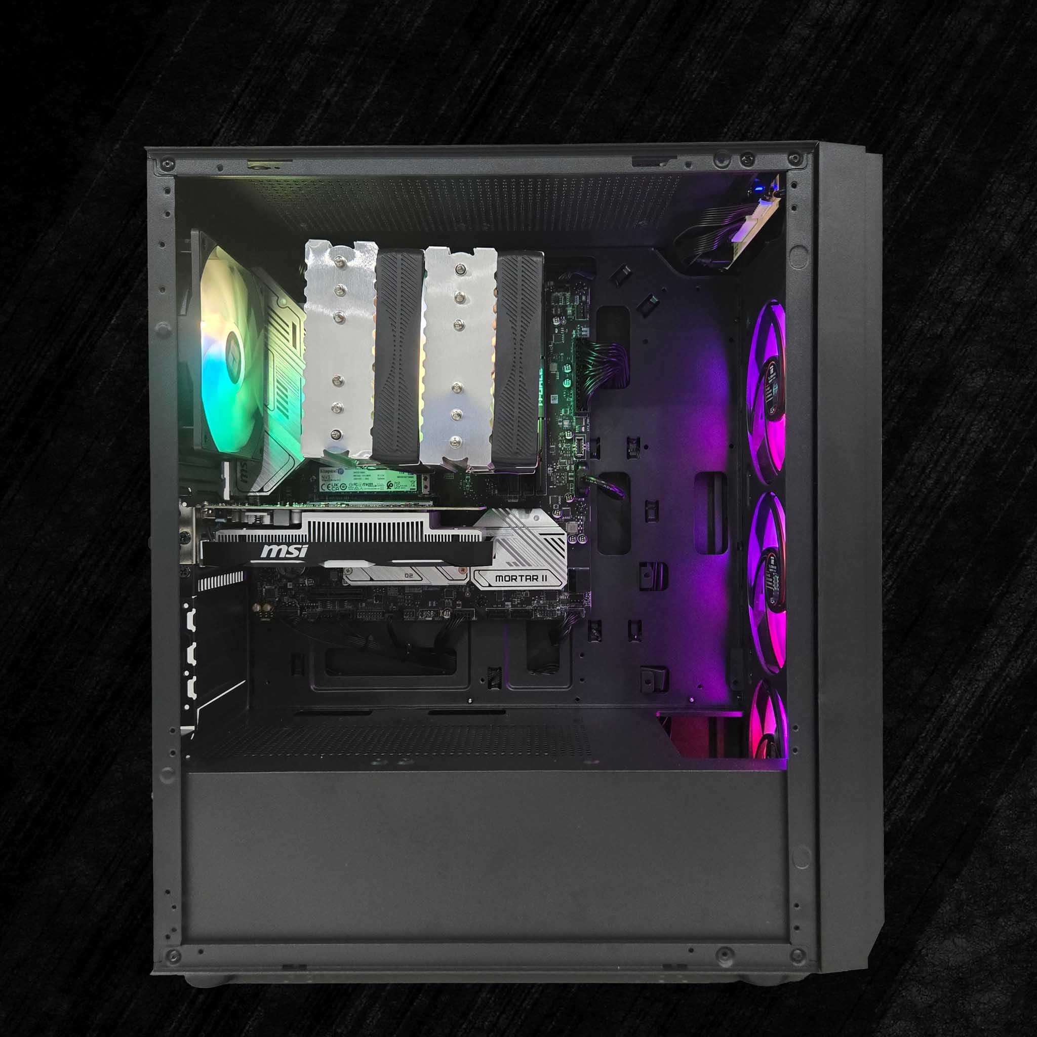 AMD Ryzen 7 9700X 8-Core, 32/64GB DDR5 RAM, 50 Series GPU, WiFi & Bluetooth, Win11 Pro, Black, Gaming PC