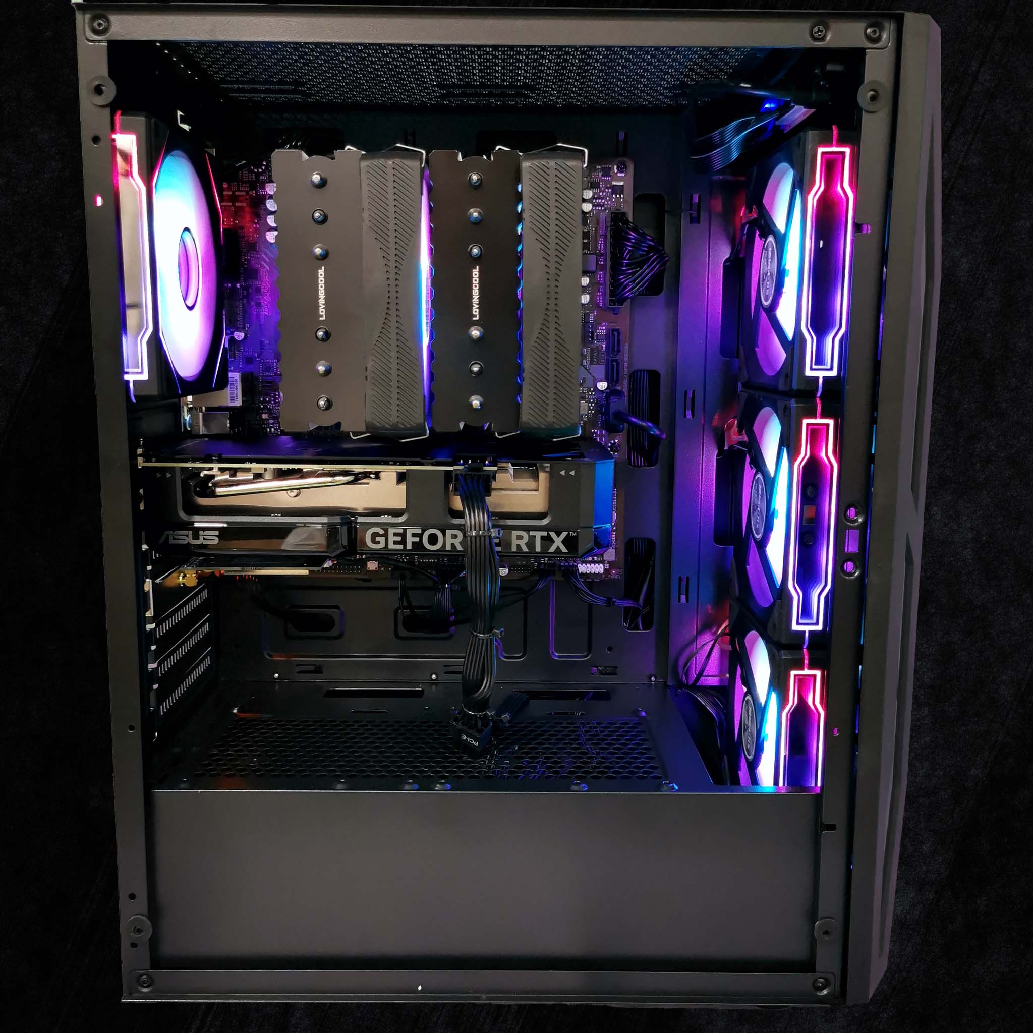 AMD Ryzen 7 9700X 8-Core, 32/64GB DDR5-6000 RAM, RTX 5070 WiFi & Bluetooth, Win11 Pro, Black, Gaming PC