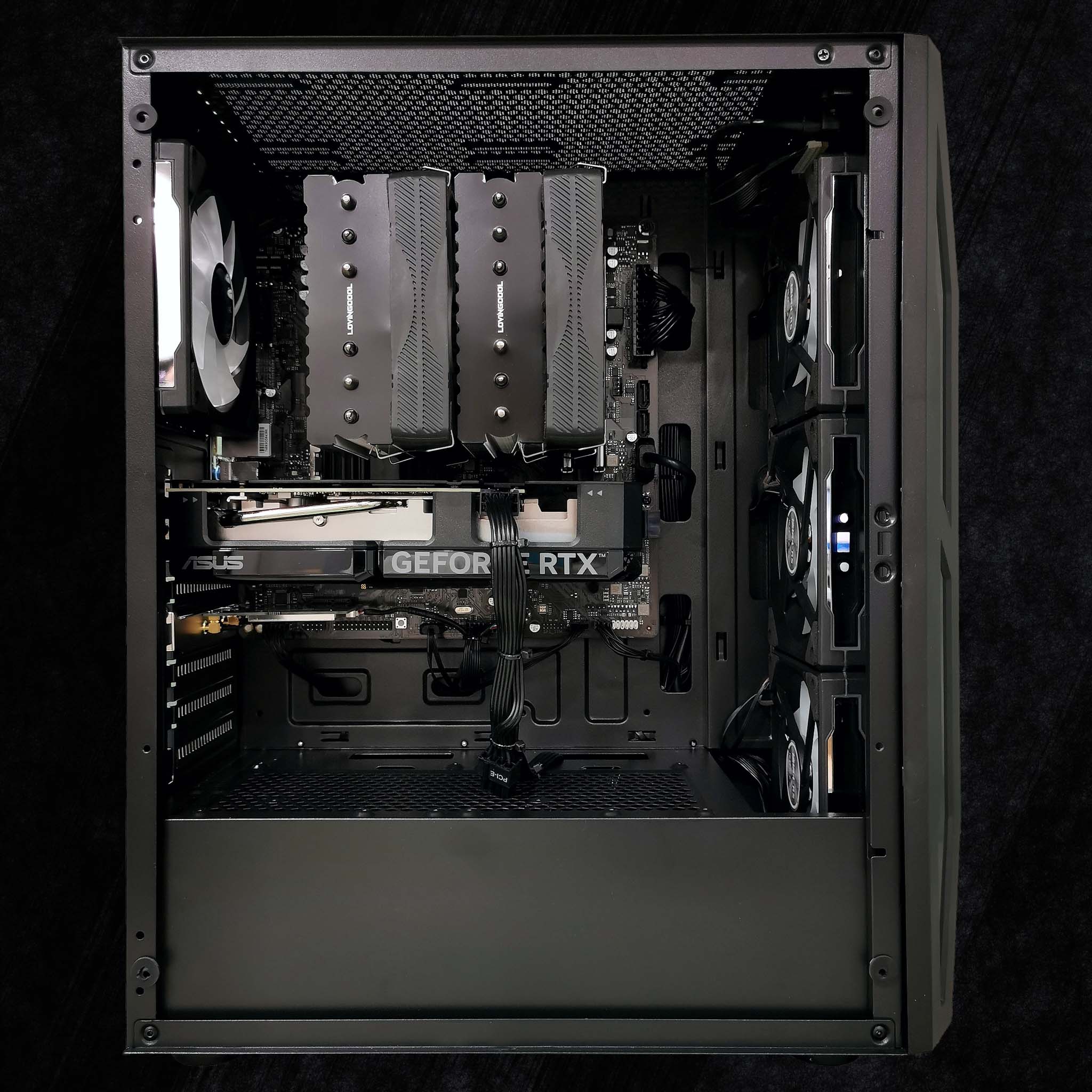 AMD Ryzen 7 9700X 8-Core, 32/64GB DDR5-6000 RAM, RTX 5070 WiFi & Bluetooth, Win11 Pro, Black, Gaming PC