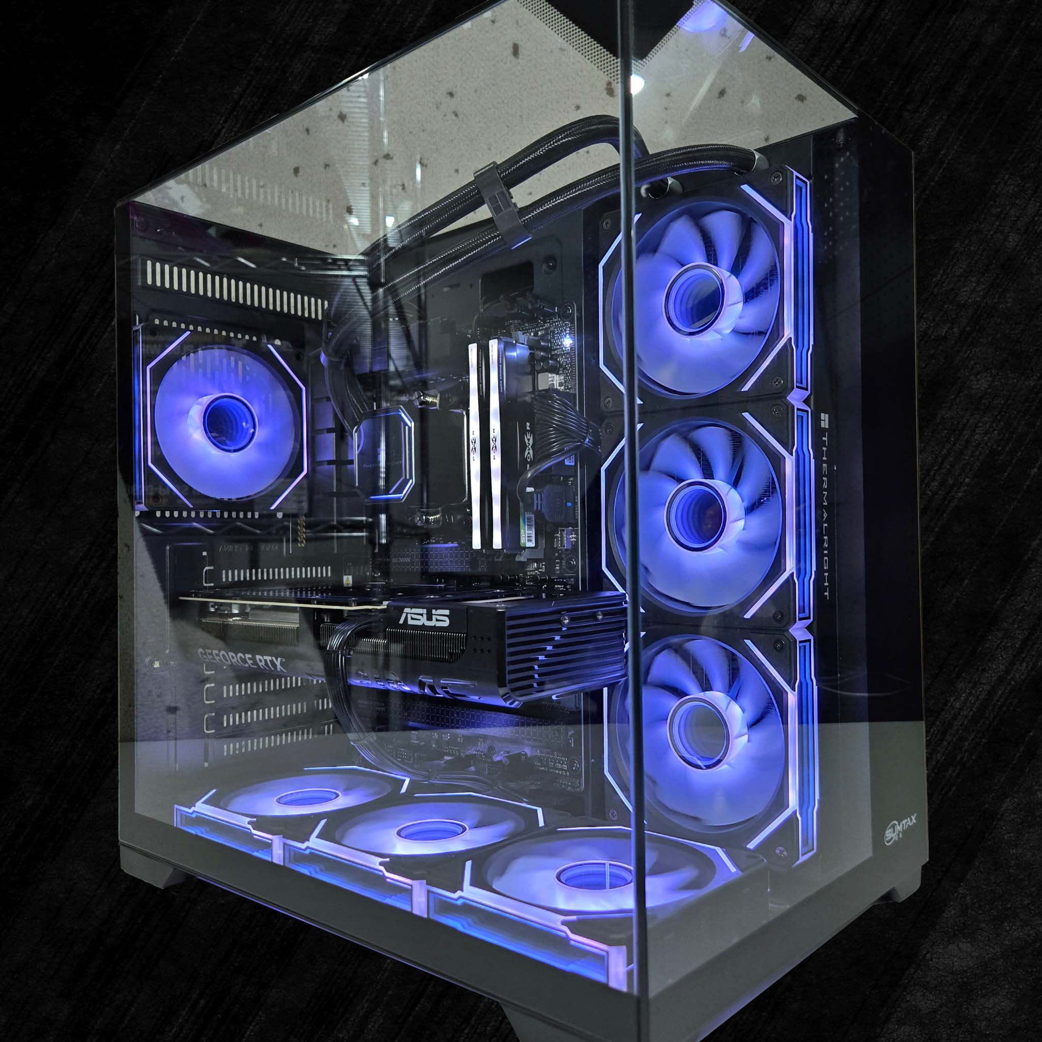 AMD Ryzen 7 9800X3D/9850X3D 8-Core, 32/64GB DDR5 RAM, RTX5090, WiFi & Bluetooth, Win11 Pro, Black, Gaming PC