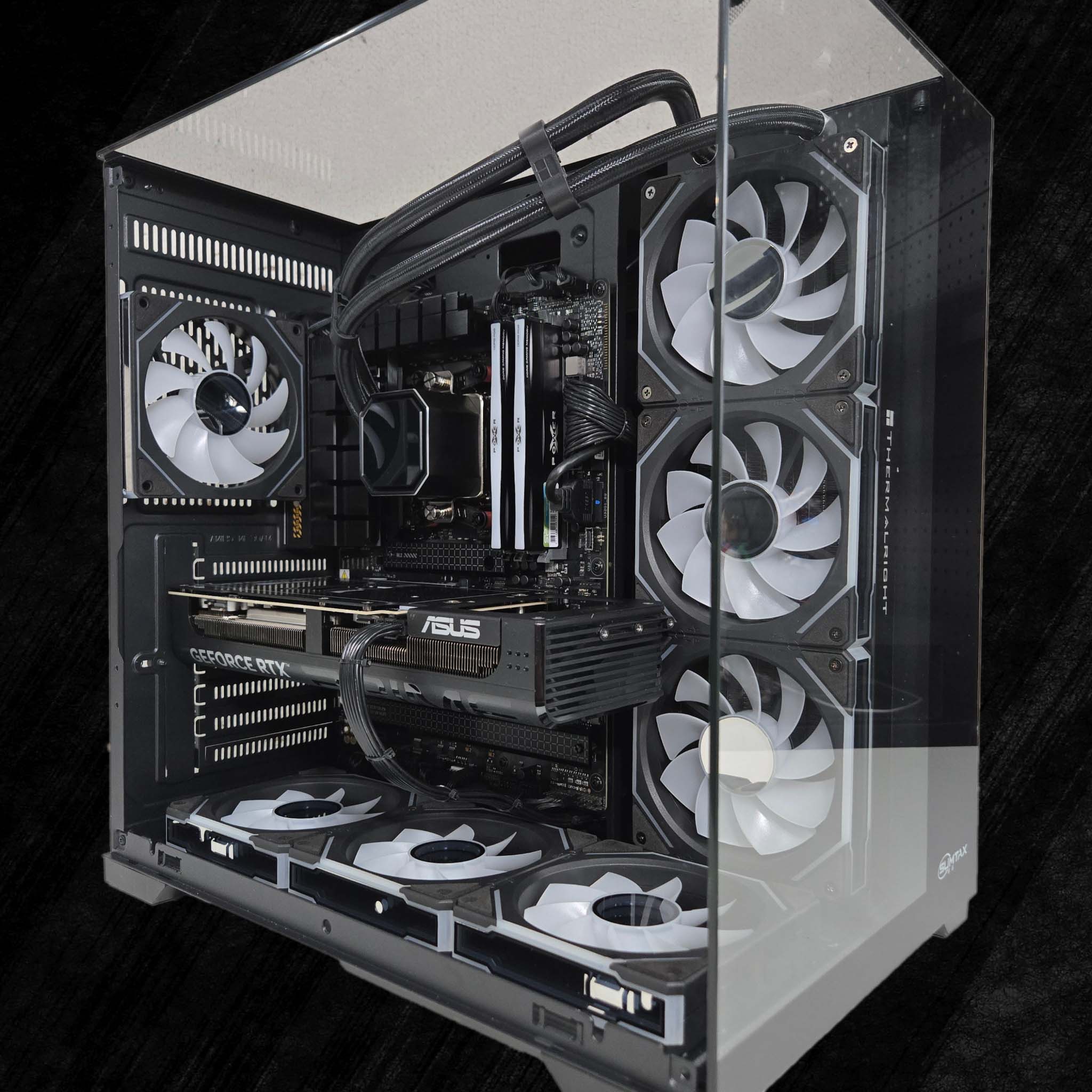 AMD Ryzen 7 9800X3D/9850X3D 8-Core, 32/64GB DDR5 RAM, RTX5090, WiFi & Bluetooth, Win11 Pro, Black, Gaming PC