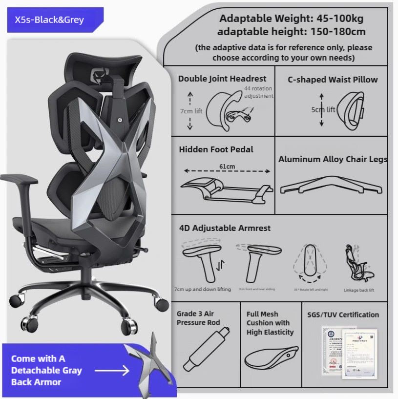 XALLKING Ergonomics Computer Chair, Office Chair, PC Peripherals, Gaming Room Peripherals
