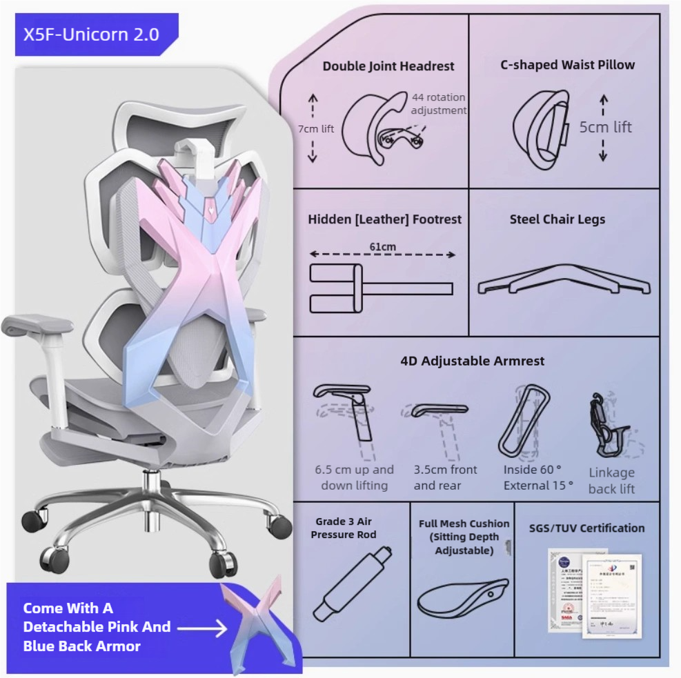 XALLKING Ergonomics Computer Chair, Office Chair, PC Peripherals, Gaming Room Peripherals