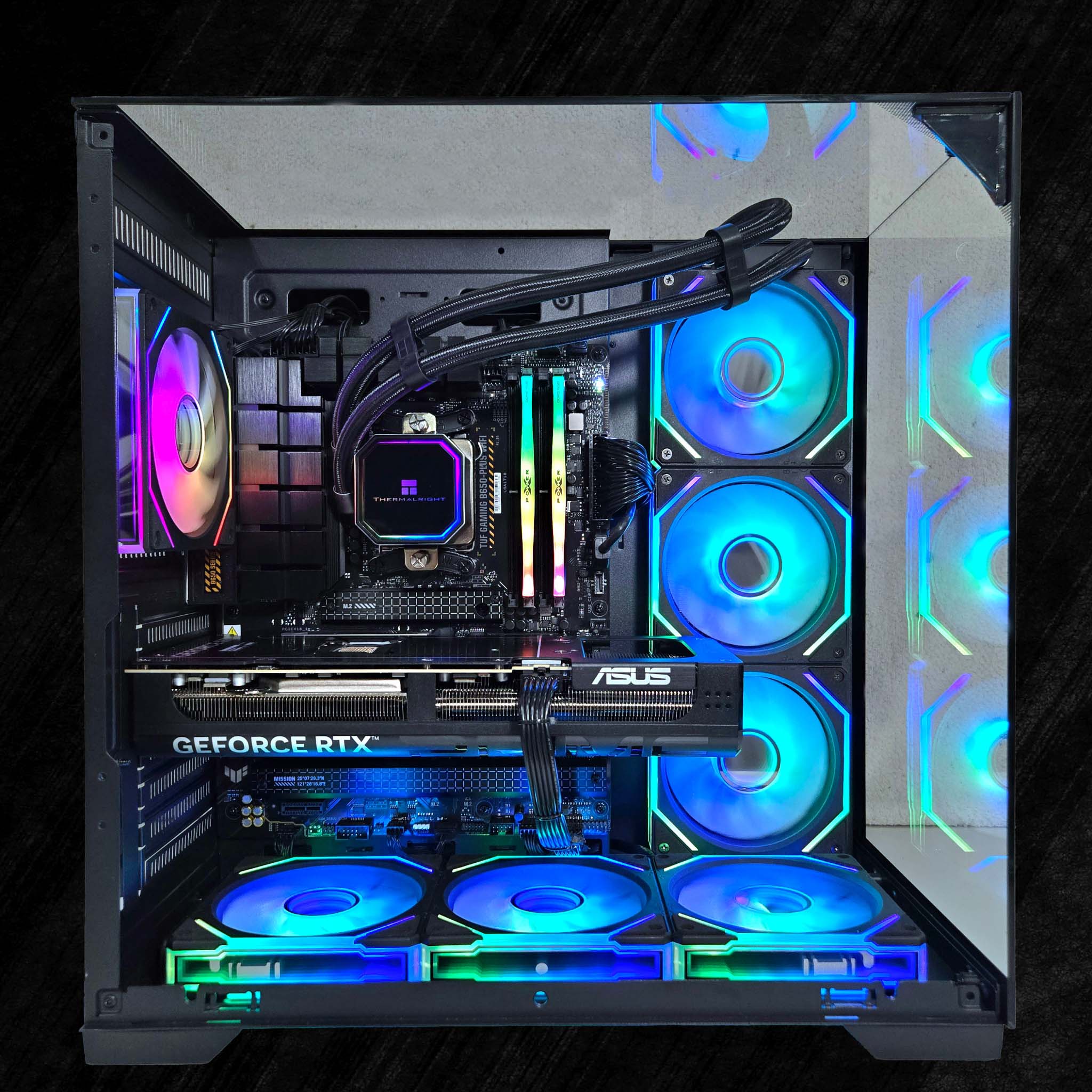 AMD Ryzen 7 9800X3D/9850X3D 8-Core, 32/64GB DDR5 RAM, RTX5090, WiFi & Bluetooth, Win11 Pro, Black, Gaming PC