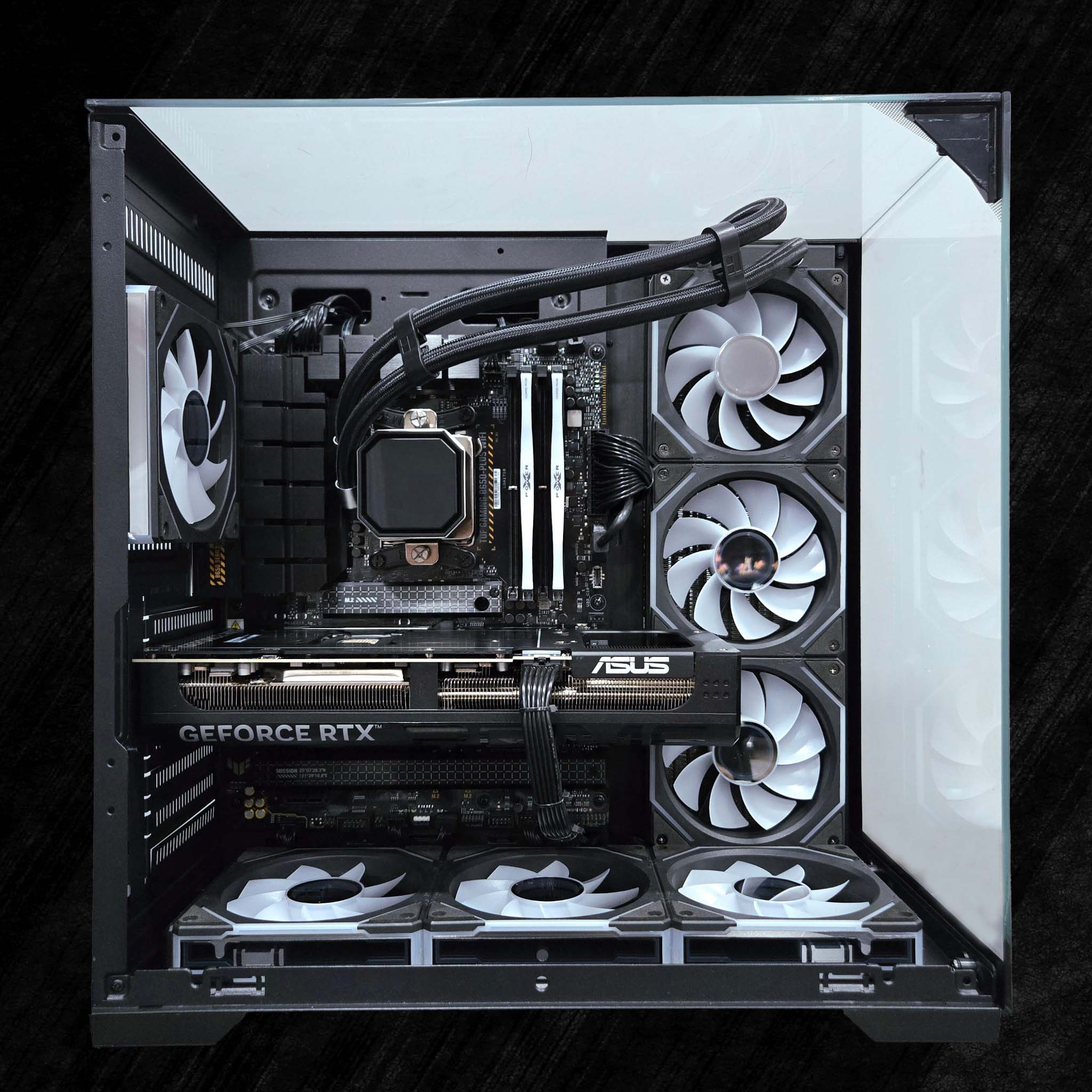 AMD Ryzen 7 9800X3D/9850X3D 8-Core, 32/64GB DDR5 RAM, RTX5090, WiFi & Bluetooth, Win11 Pro, Black, Gaming PC