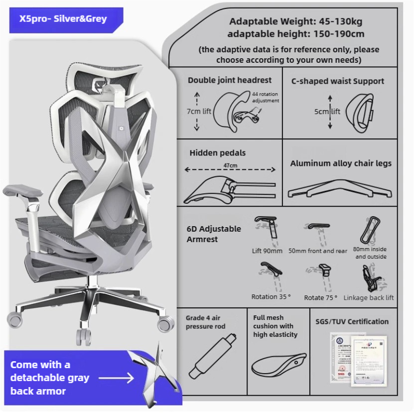 XALLKING Ergonomics Computer Chair, Office Chair, PC Peripherals, Gaming Room Peripherals